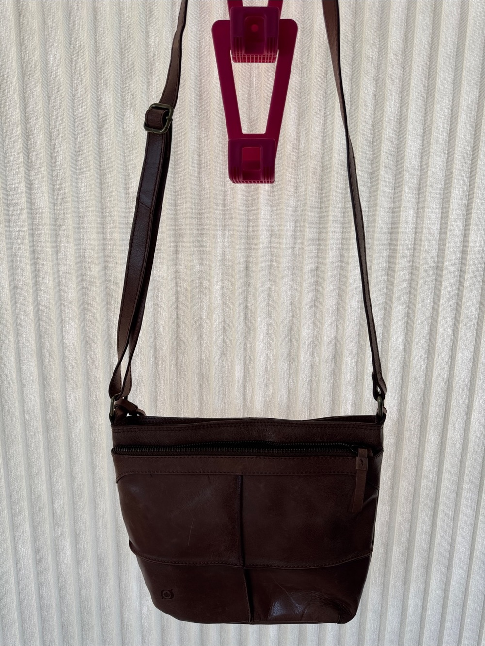 Born Dark Brown Leather Crossbody Bag